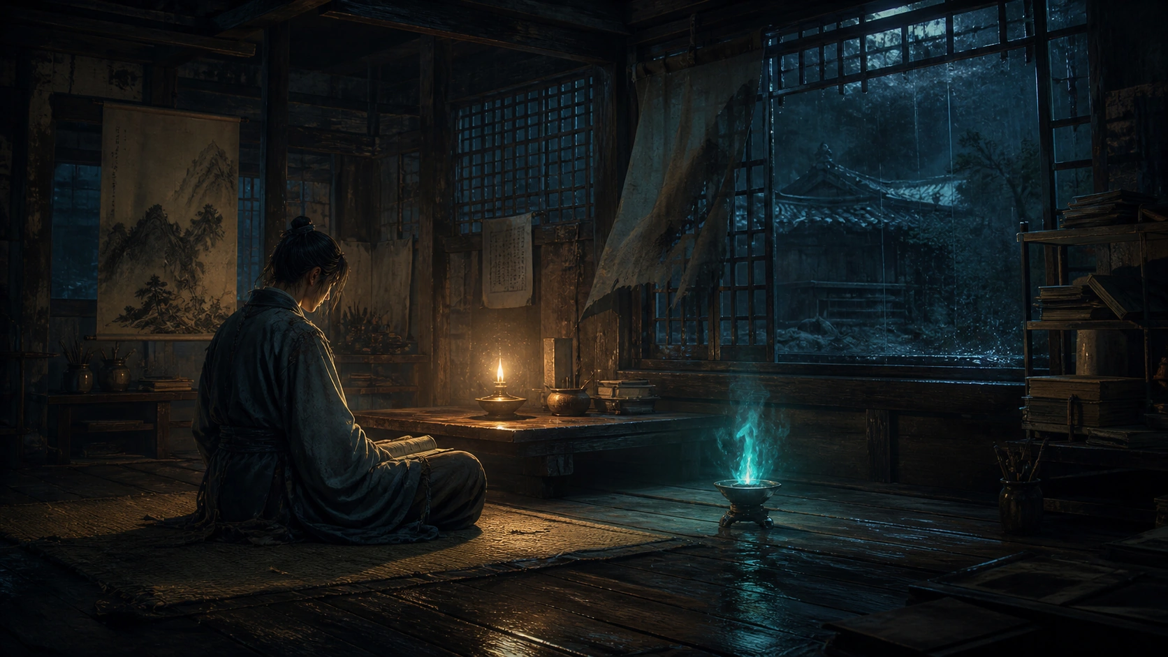 修仙物语雨夜旧屋概念宣传图